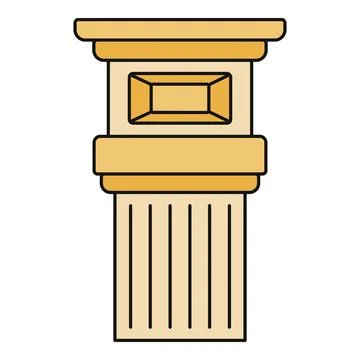 Classical architectural column pillar structure vector illustration Stock Illustration