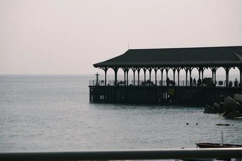 Classical architectural silhouette of Stanley Bugong Pier, Hong Kong Photos