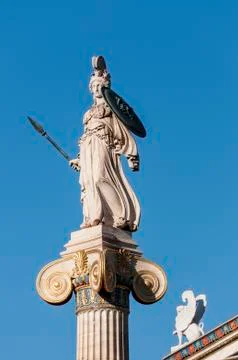 Classical Athena marble statue Stock Photos