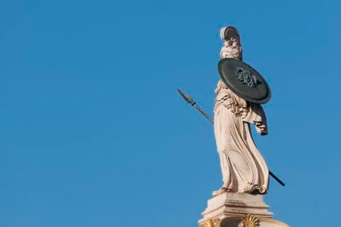Classical Athena marble statue Stock Photos
