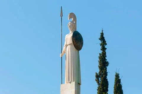 Classical Athena statue Stock Photos