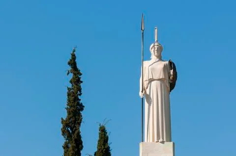 Classical Athena statue Stock Photos