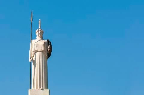 Classical Athena statue Stock Photos