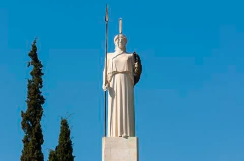 Classical Athena statue Stock Photos