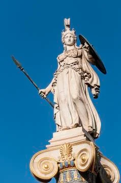 Classical Athena statue Stock Photos