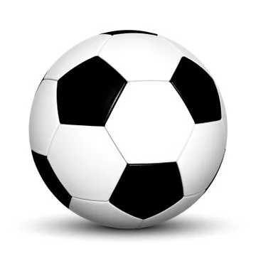 Classical Black and White 3D Soccer Ball Illustrazione stock