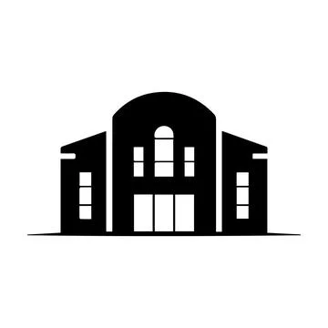 Classical Building Facade Icon architecture Illustrazione stock