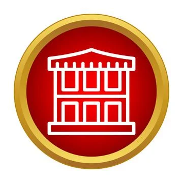 Classical building icon representing finance and government Ilustración de archivo