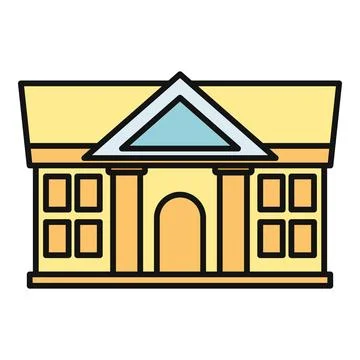 Classical building representing education, justice, and government institutio Stock-Illustration