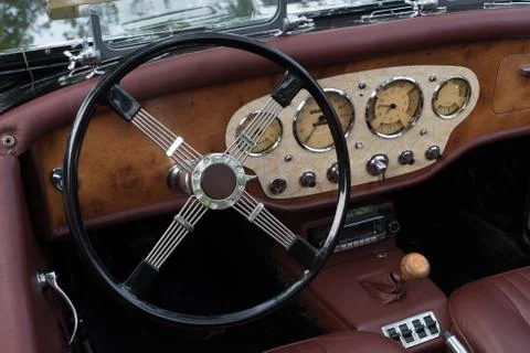 Classical car dashboard Foto stock