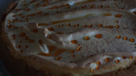 Classical cheesecake with meringue on white paper background Stock Footage 247948831