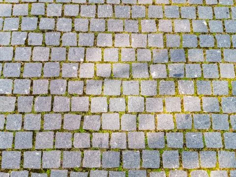Classical cobblestone pattern, street work, outdoor architecture background Stock Photos