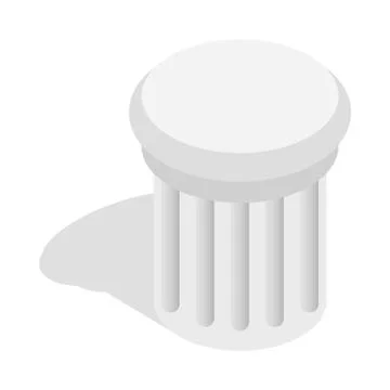 Classical column icon, isometric 3d style Stock Illustration