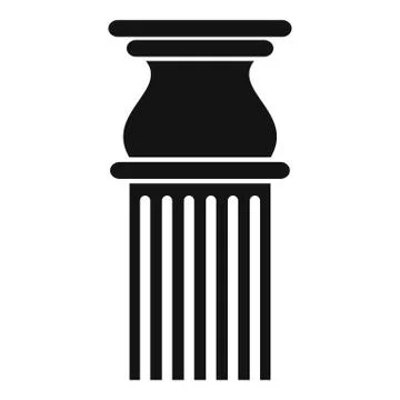 Classical column icon, simple style. Stock Illustration