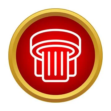 Classical column icon symbolizing justice and law Stock Illustration