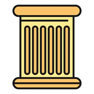 Classical column icon symbolizing law and justice Stock-Illustration