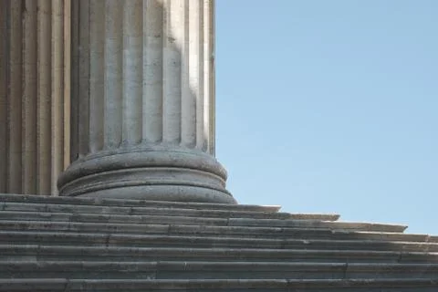 Classical column with steps Stock Photos