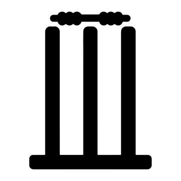 Classical Columns Icon in Black Silhouette Stock Illustration