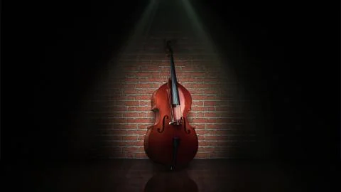 Classical contrabass Stock Illustration