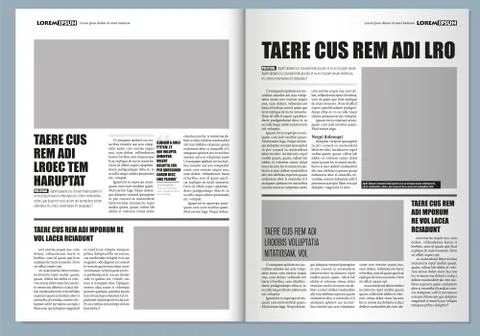 Classical design of a newspaper Stock Illustration