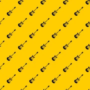 Classical electric guitar pattern Stock Illustration
