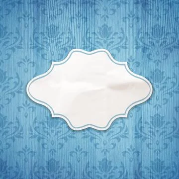 Classical frame on a Wooden background Stock Illustration