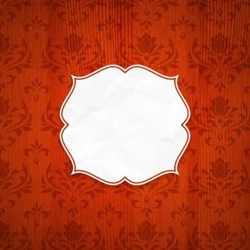 Classical frame on a Wooden background Stock Illustration