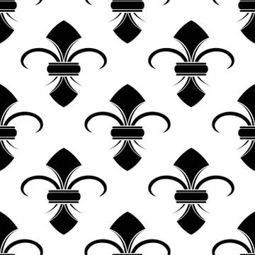 Classical french fleur-de-lis background pattern Stock Illustration