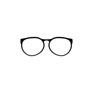 Classical glasses with black frames Stock Illustration