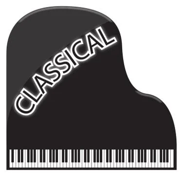 Classical Grand Piano Stock Illustration