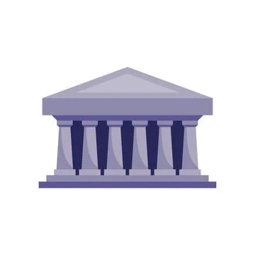 Classical Greek architectural column building Ilustración de archivo