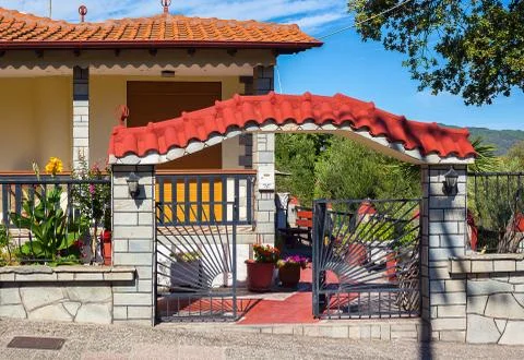 Classical Greek Architecture Stock-Fotos