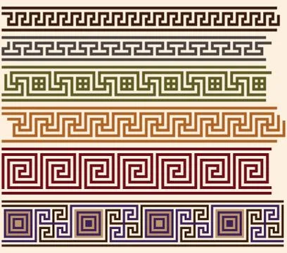 Classical Greek meanders Stock Illustration