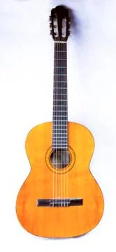 Classical guitar isolated on white background Stock Photos