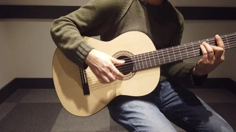 Classical Guitar Playing Stock Footage 146189063