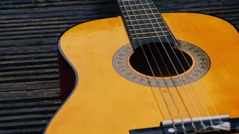 Classical guitar strings and frets medium Stock Footage 255024063