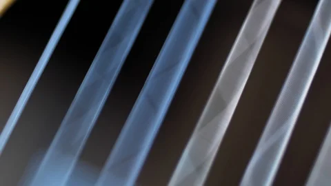 Classical Guitar Strings Vibrating when Song is Played Slow Motion 動画素材 121084030