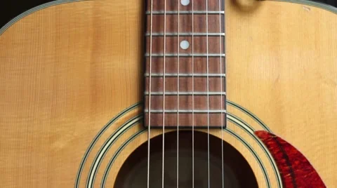 Classical Guitar Tilt down from tMid To Bottom Stock Footage 51771833