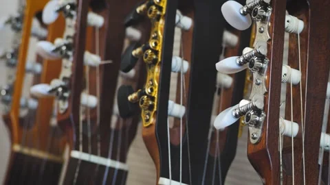 Classical Guitars Musical Instruments Stock Footage 317369606