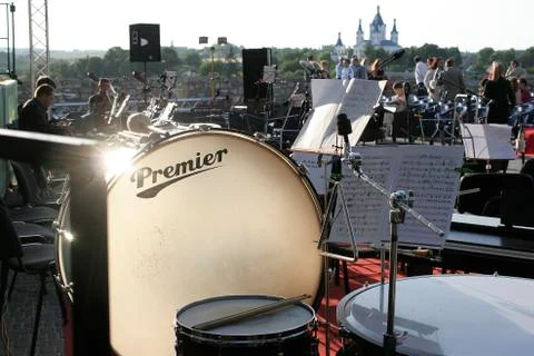 Classical instruments in the openair Stock Photos