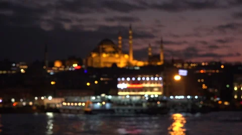 A classical Istanbul Turkey scene defocused Video stock 58204517