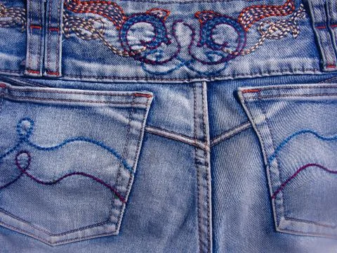 Classical jeans texture Stock Photos