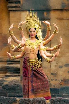 Classical Khmer Dancers Stock Photos
