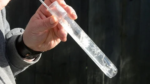Classical lime water experiment. Видео 104482906