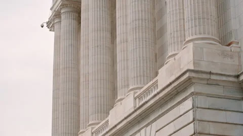 Classical Marble Columns of Government Building Stock Footage 311049237
