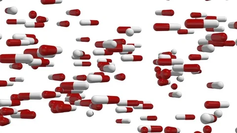 Classical medical red white background. medical cinematic background. seamless Stock Footage 82421214