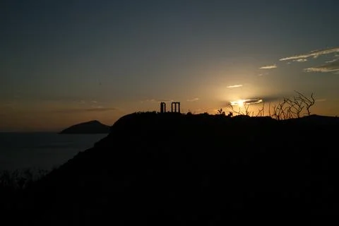 Classical Mediterranean Greece Landscape Stock Photos