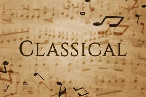 Classical Music Backdrop 스톡 일러스트