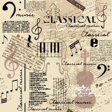 Classical music backhround Stock Illustration