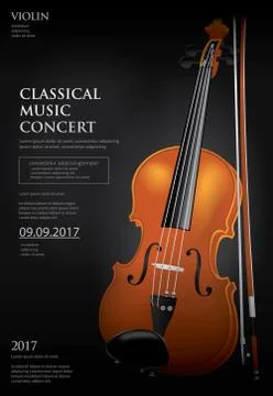 The Classical Music Concept Violin Vector Illustration Stock Illustration
